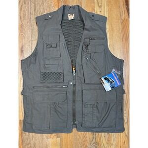 NWT Humvee Multi Pocket Safari Vest Size Medium Hunting Fishing